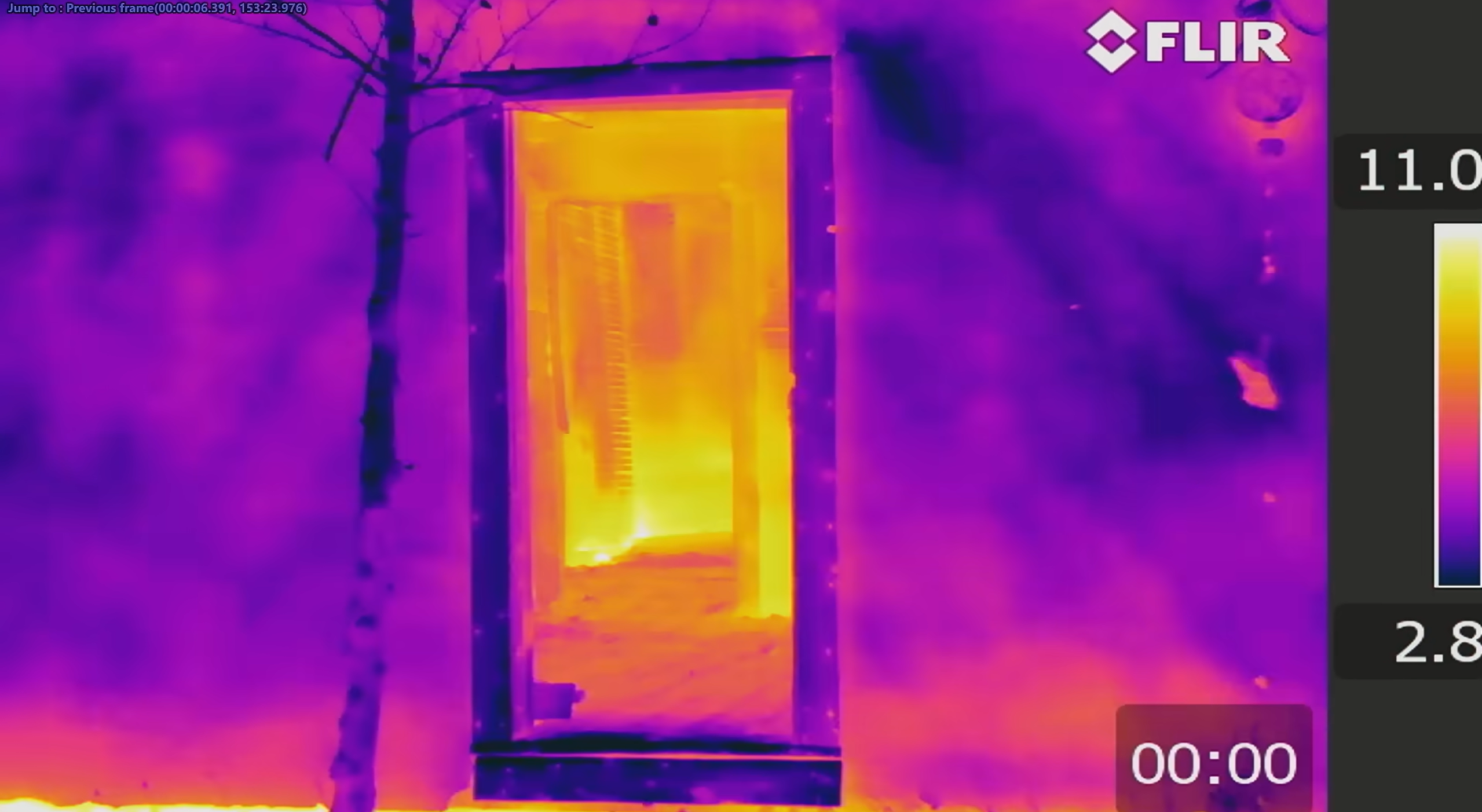 Infrared flash erupts inside the Homestead Three anomaly.