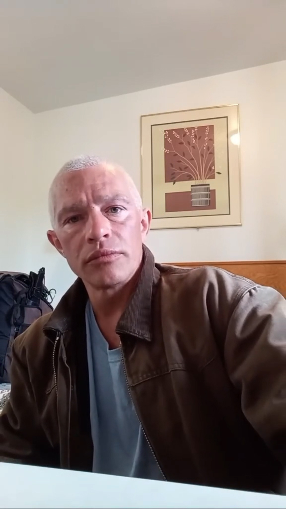Alaskan Bush People star Matt Brown looking directly at the camera.