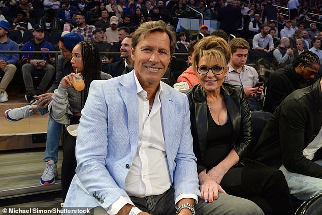 Duguay and Palin pictured together at an NBA game at Madison Square Garden in 2022